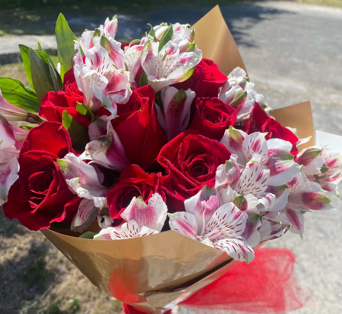 (1) Dozen Red Rose Bouquet